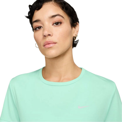 Mint Green - Side - Nike Womens-Ladies Swoosh Dri-FIT Top