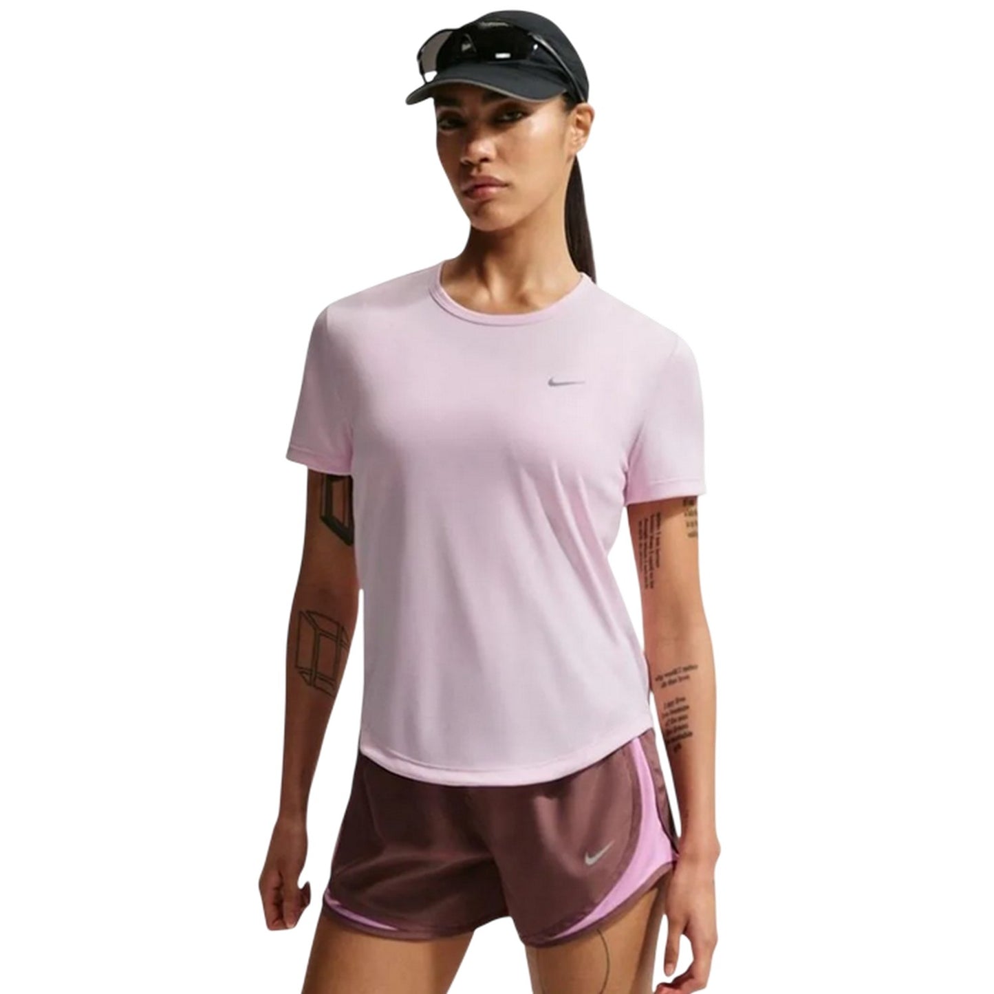 Pink Foam - Front - Nike Womens-Ladies Swoosh Dri-FIT Top