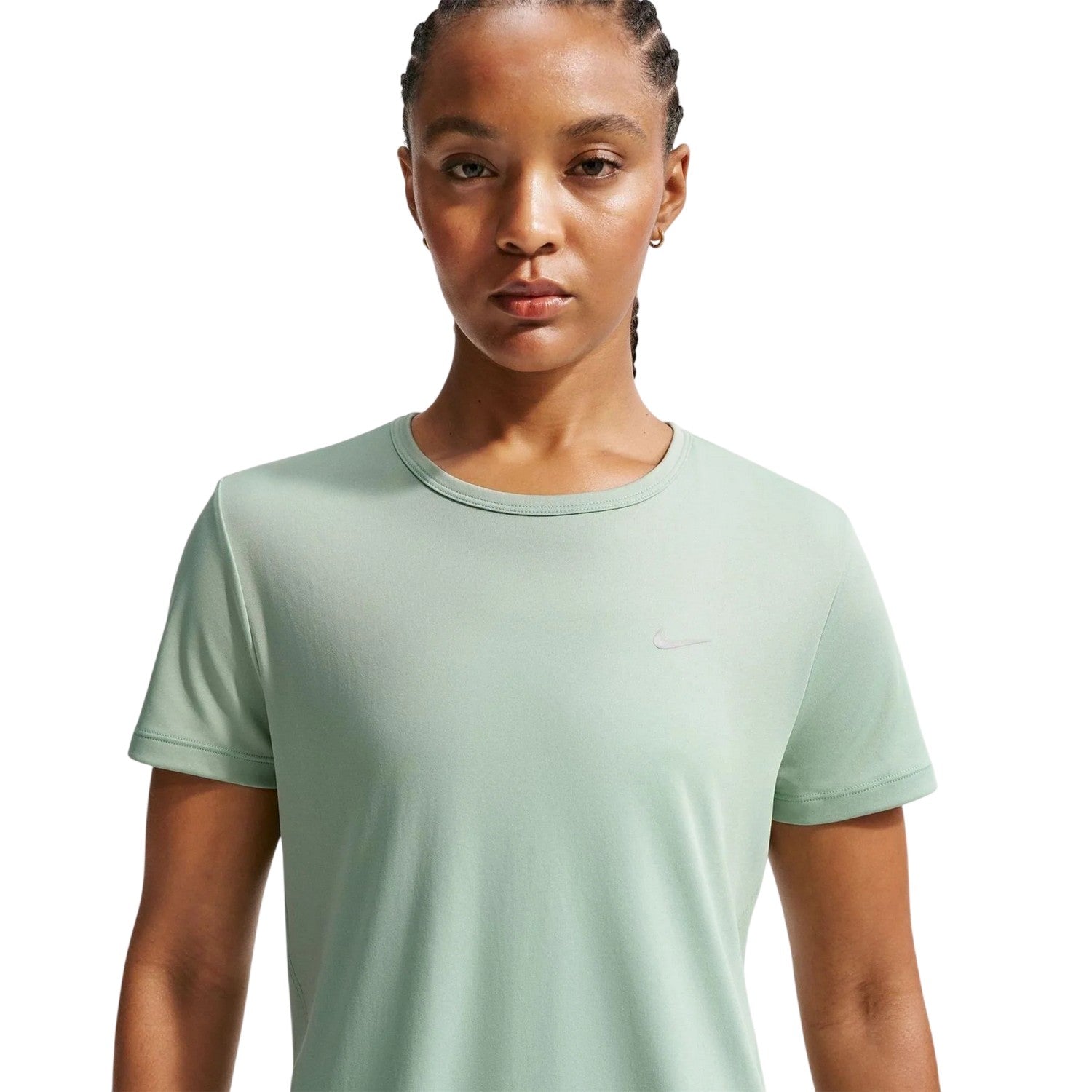 Green - Side - Nike Womens-Ladies Swoosh Dri-FIT Top