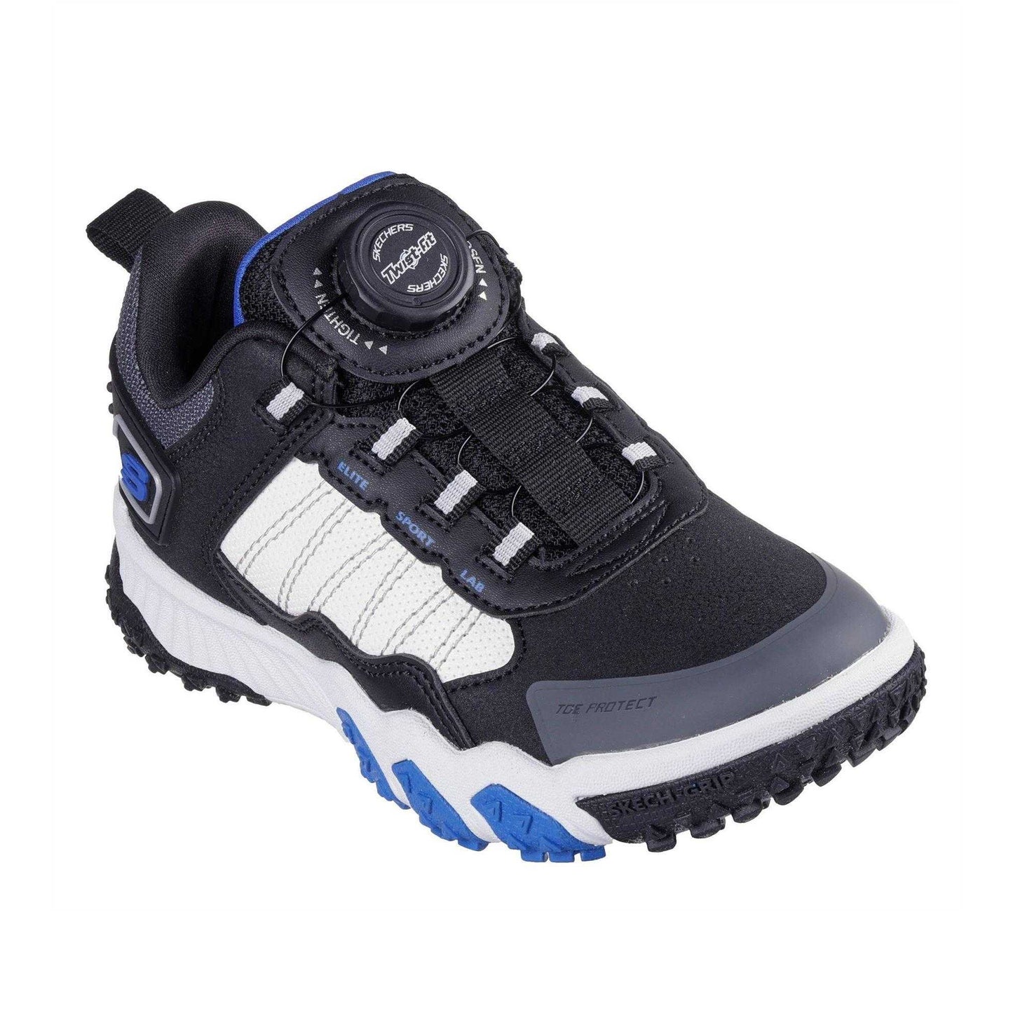 Black-White - Pack Shot - Skechers Childrens-Kids Elite Sport Trainers