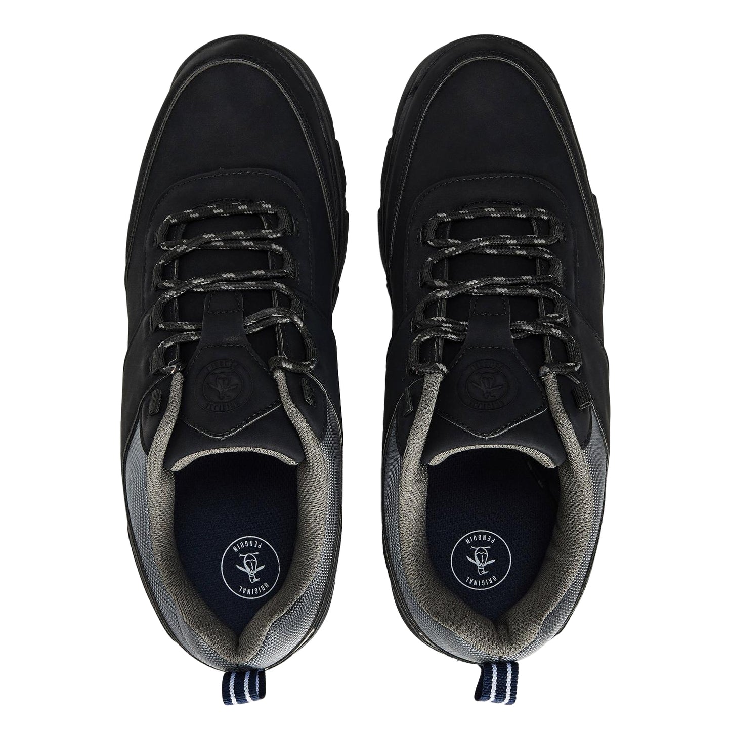 Black - Side - Original Penguin Mens Hiking Boots