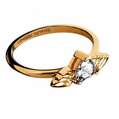 Yellow Gold - Front - Chiara Ferragni Womens-Ladies Cupido Winged Heart Ring