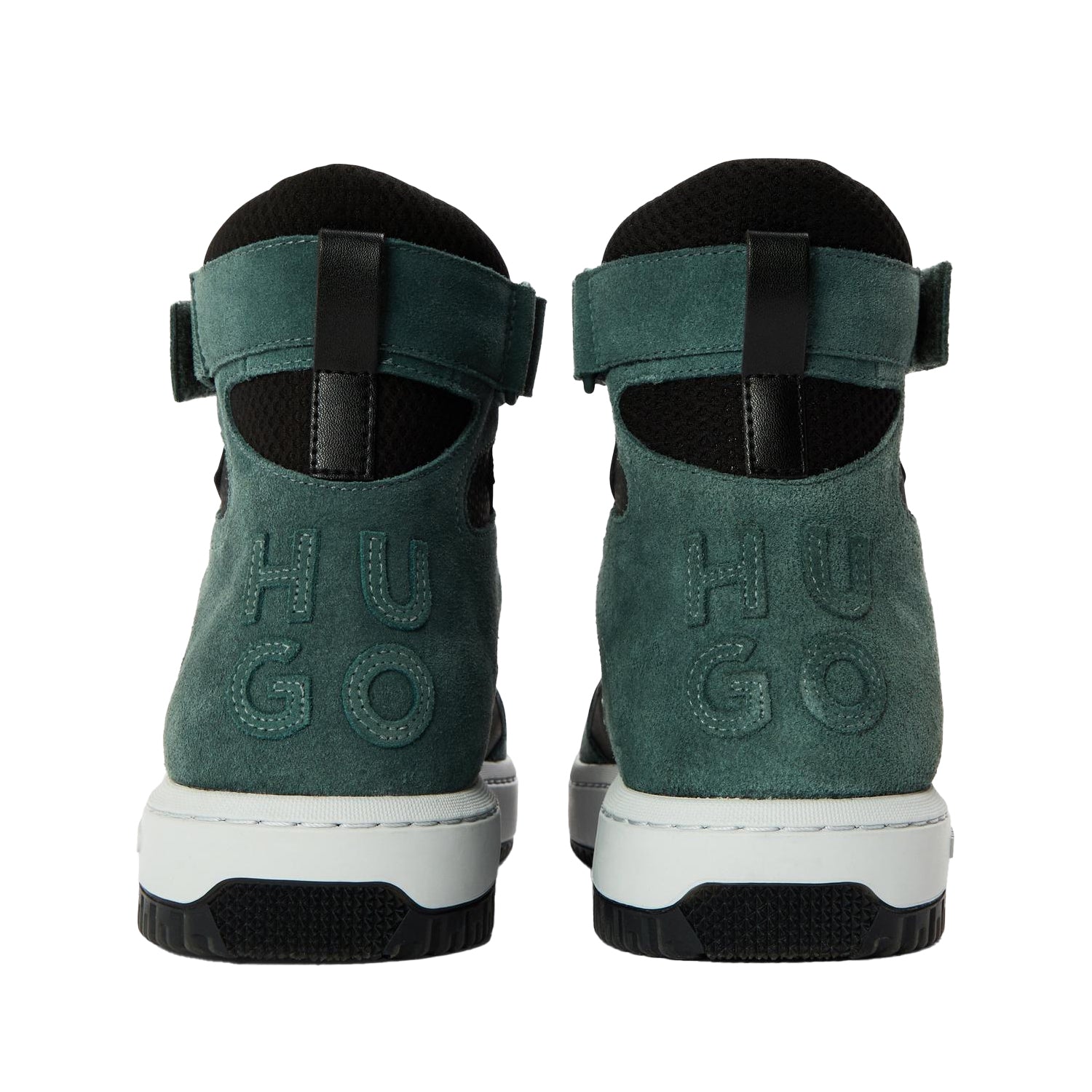 Black-Teal - Back - Hugo Mens Kilian Hito Ltmx Suede Trainers