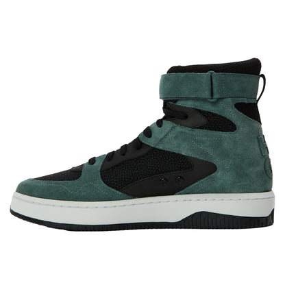 Black-Teal - Side - Hugo Mens Kilian Hito Ltmx Suede Trainers