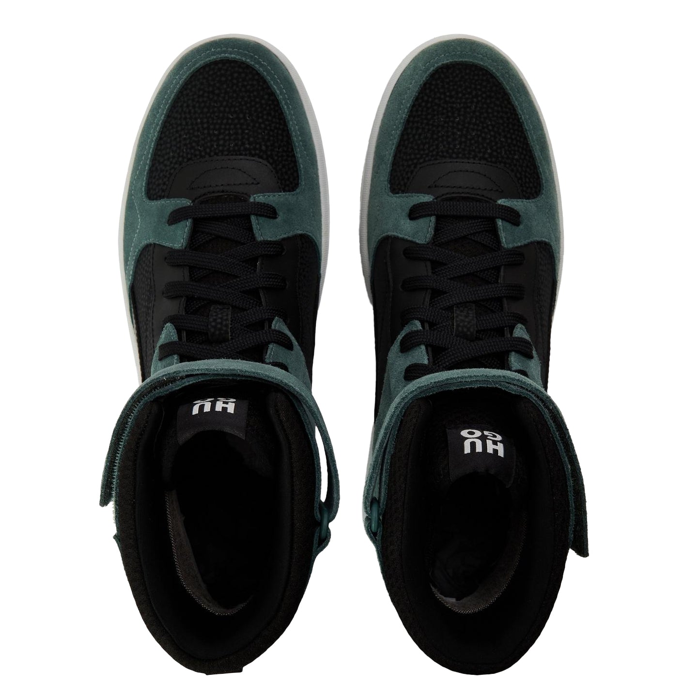 Black-Teal - Lifestyle - Hugo Mens Kilian Hito Ltmx Suede Trainers