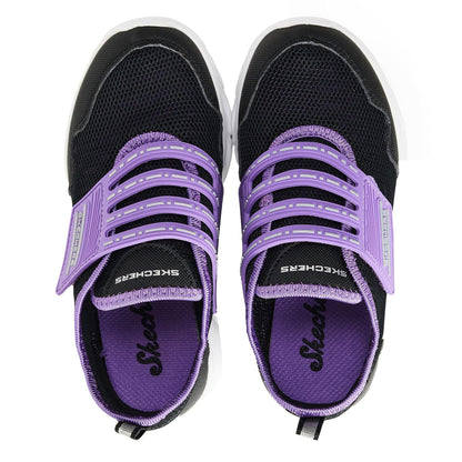 Black - Side - Skechers Childrens-Kids Comfyflex Mesh Trainers