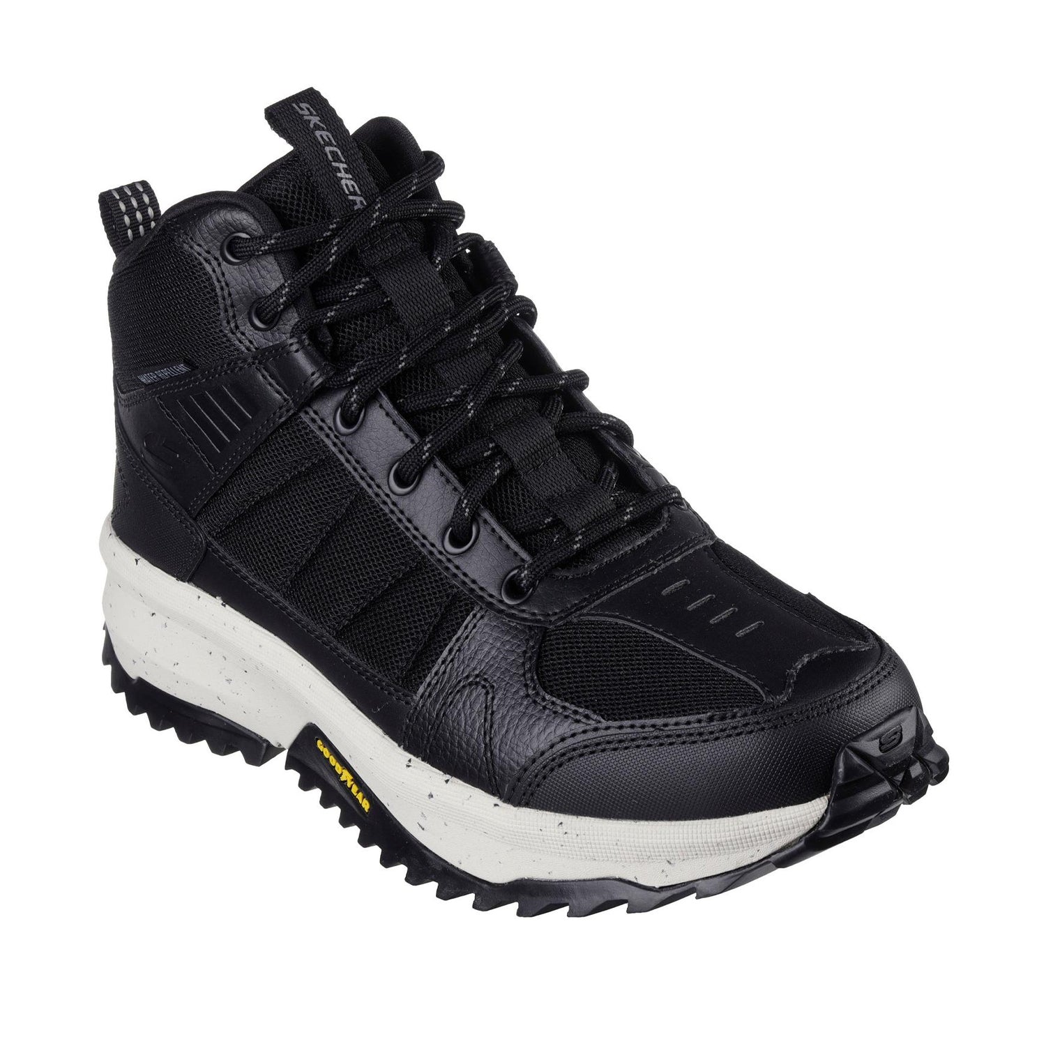 Black-White - Pack Shot - Skechers Womens-Ladies Bionictrail Hiking Boots