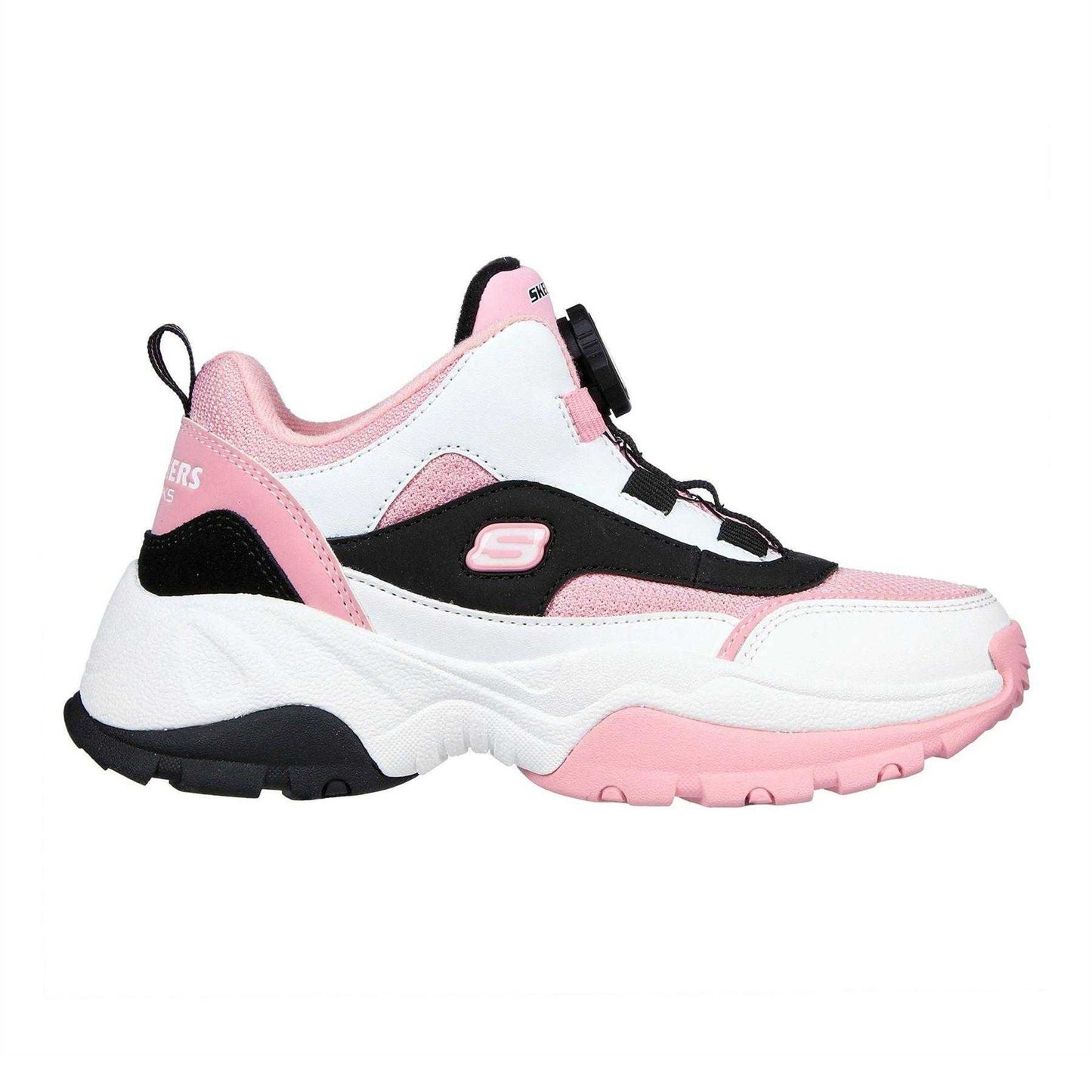 Pink-Black - Front - Skechers Childrens-Kids Kozmiks1 Trainers