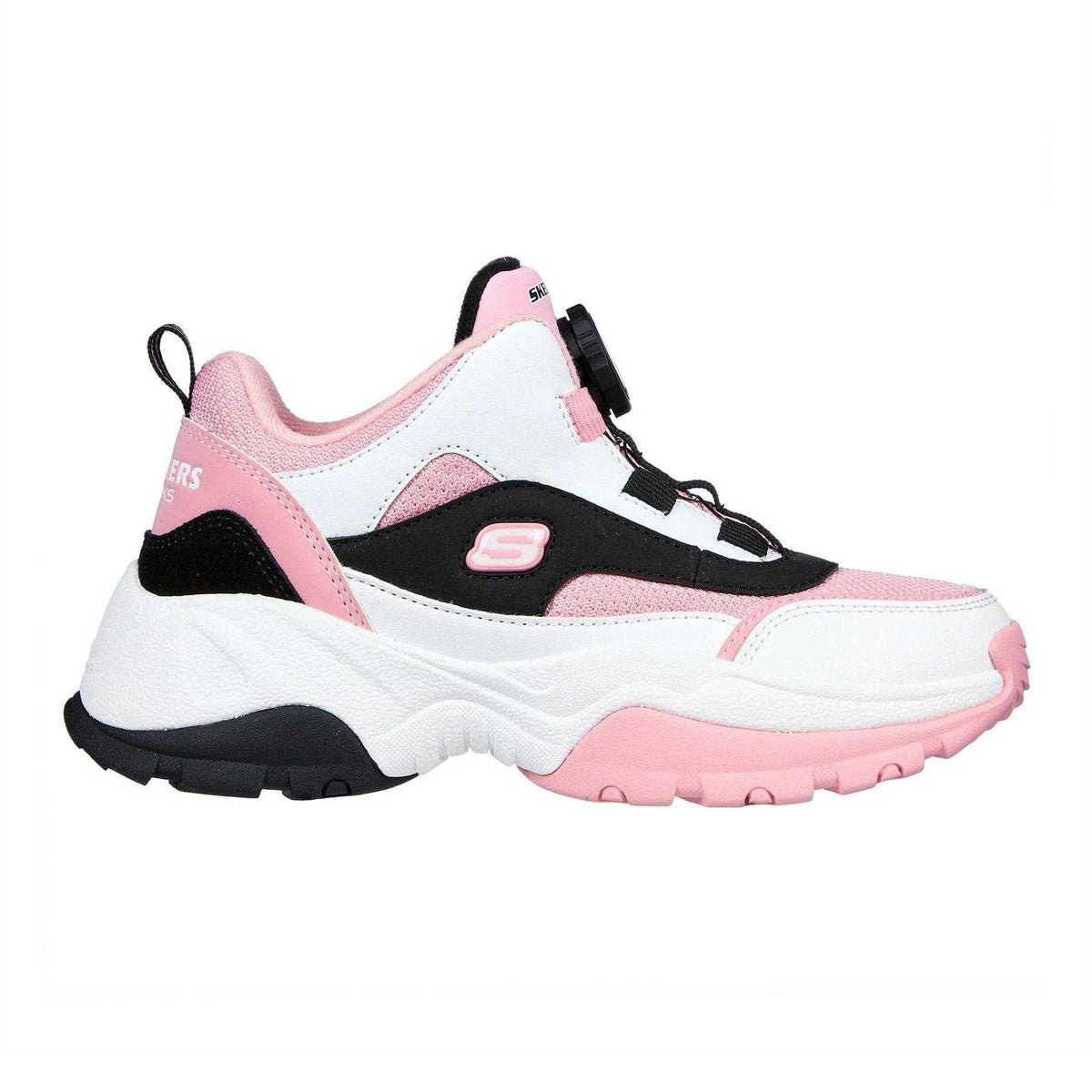 Pink-Black - Front - Skechers Childrens-Kids Kozmiks1 Trainers