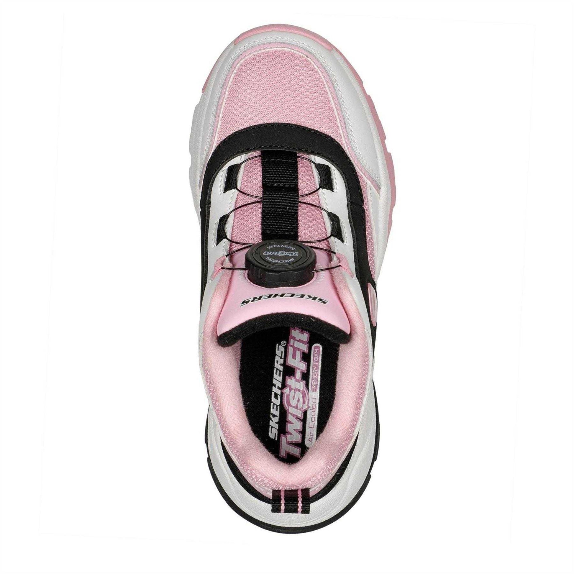 Pink-Black - Side - Skechers Childrens-Kids Kozmiks1 Trainers
