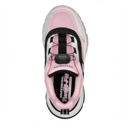Pink-Black - Side - Skechers Childrens-Kids Kozmiks1 Trainers