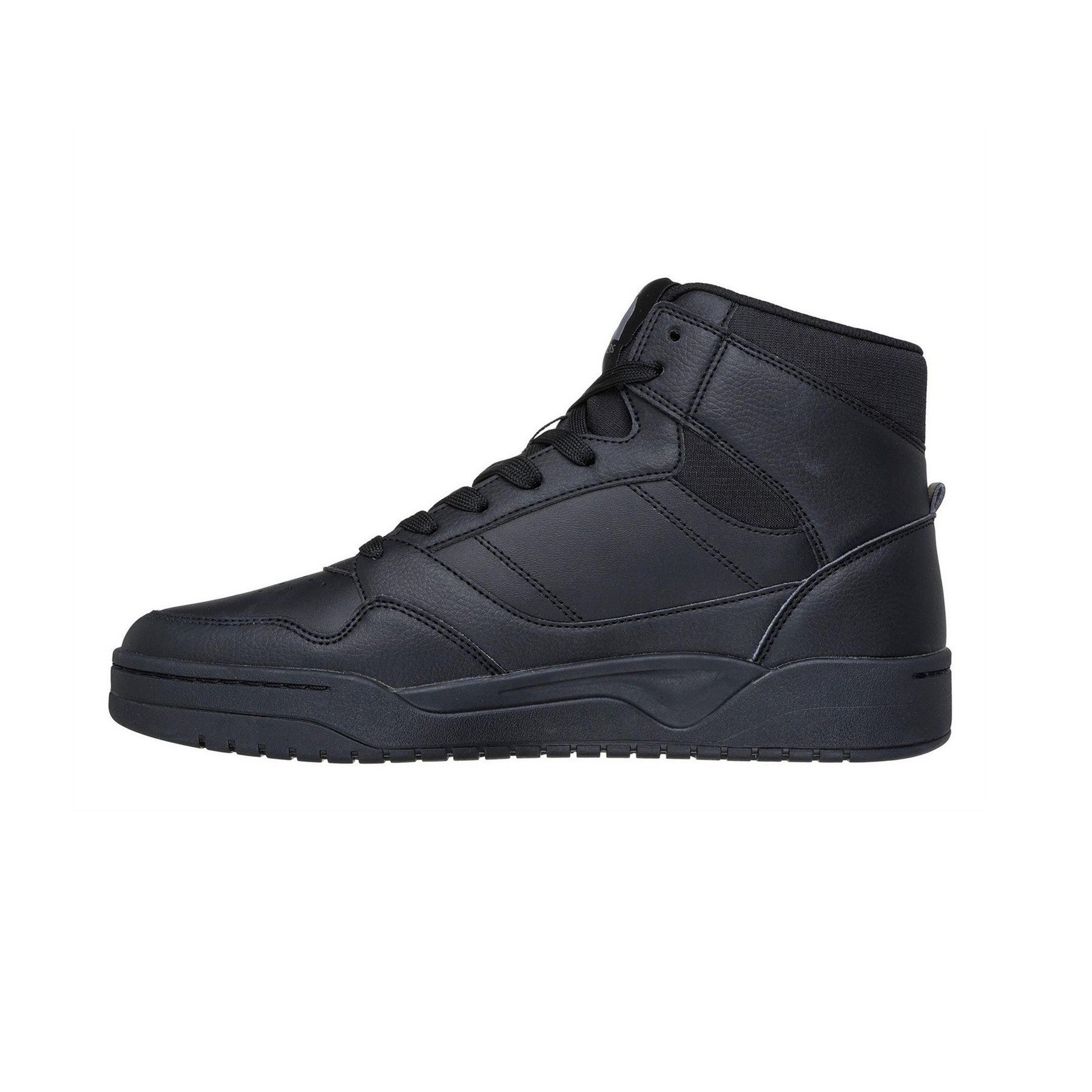 Black - Back - Skechers Mens Overlay High Top Trainers