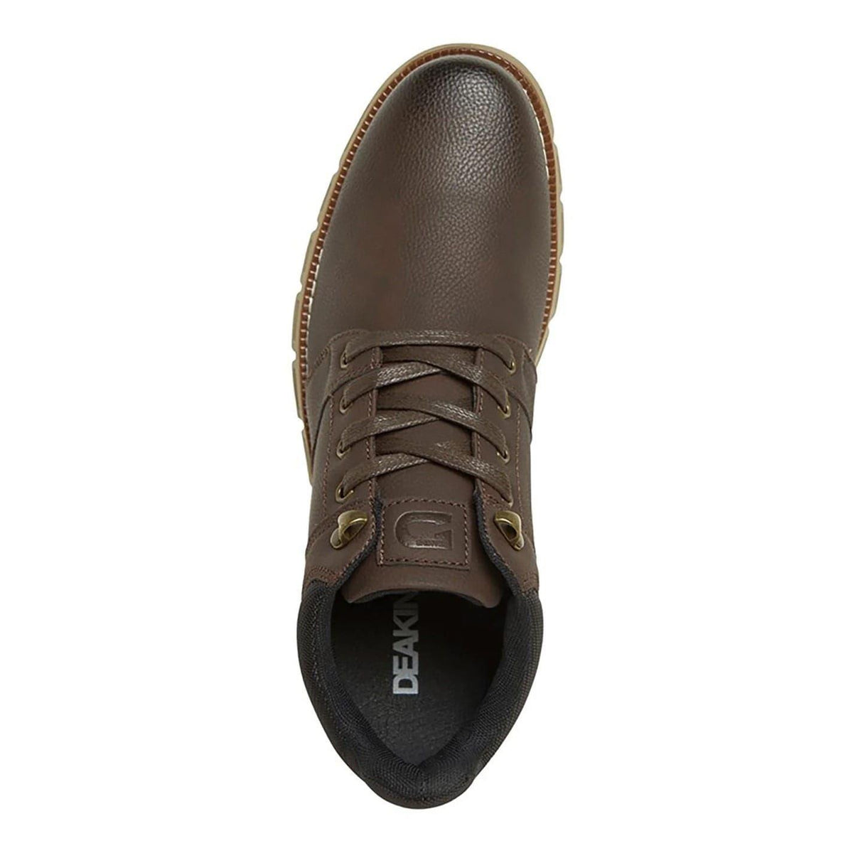 Brown - Side - Nicholas Deakins Mens Leather Lace Up Ankle Boots