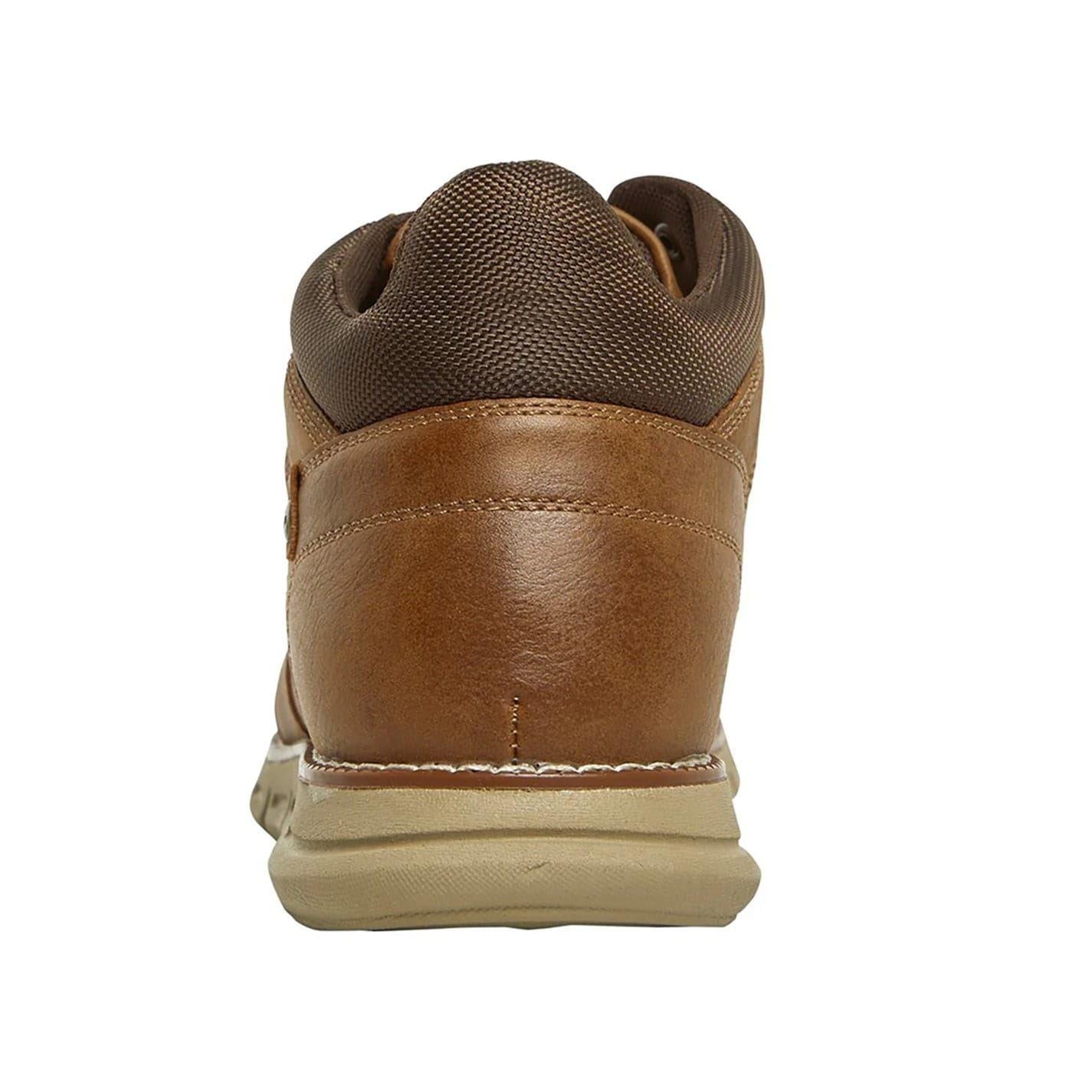 Tan - Back - Nicholas Deakins Mens Leather Lace Up Ankle Boots