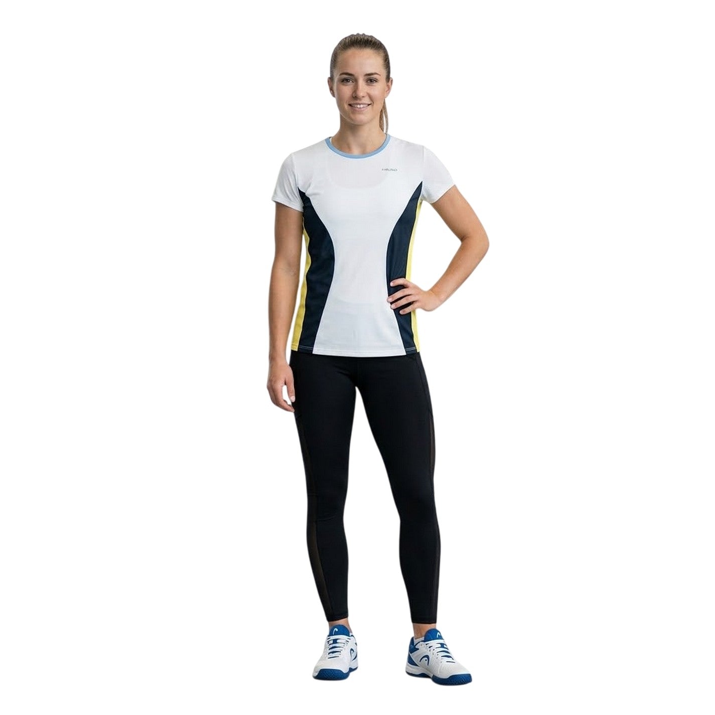 White - Lifestyle - Head Womens-Ladies Mia Printed Short-Sleeved T-Shirt