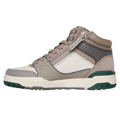 Taupe - Back - Skechers Childrens-Kids SKX-228 Trainers