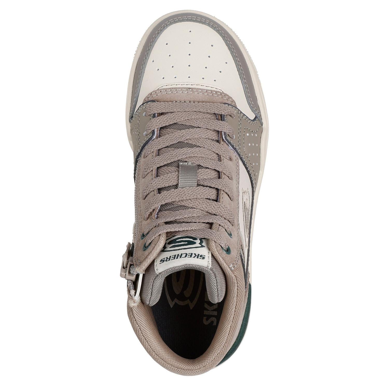 Taupe - Side - Skechers Childrens-Kids SKX-228 Trainers