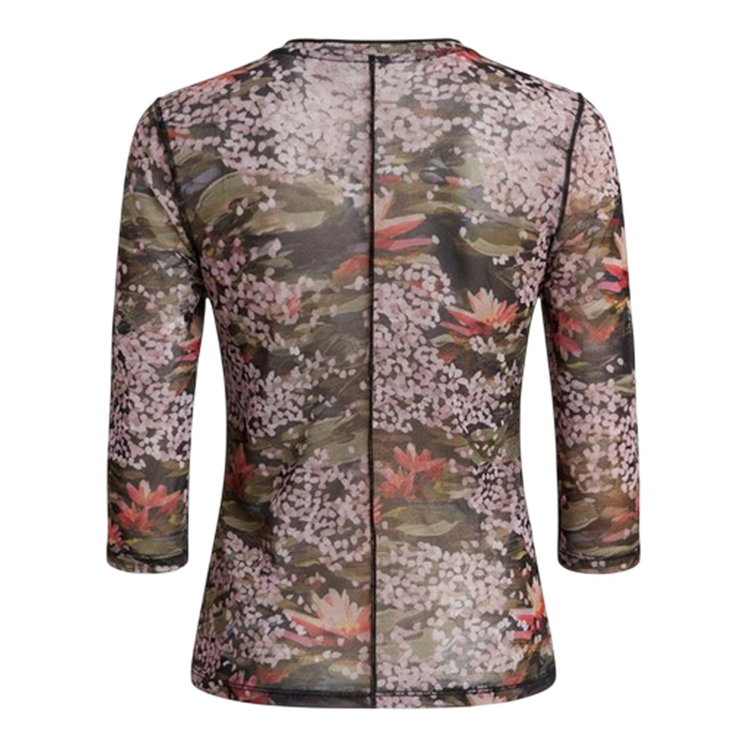 Black - Back - Ted Baker Womens-Ladies Printed Mesh Slim T-Shirt