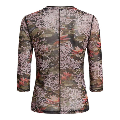 Black - Back - Ted Baker Womens-Ladies Printed Mesh Slim T-Shirt