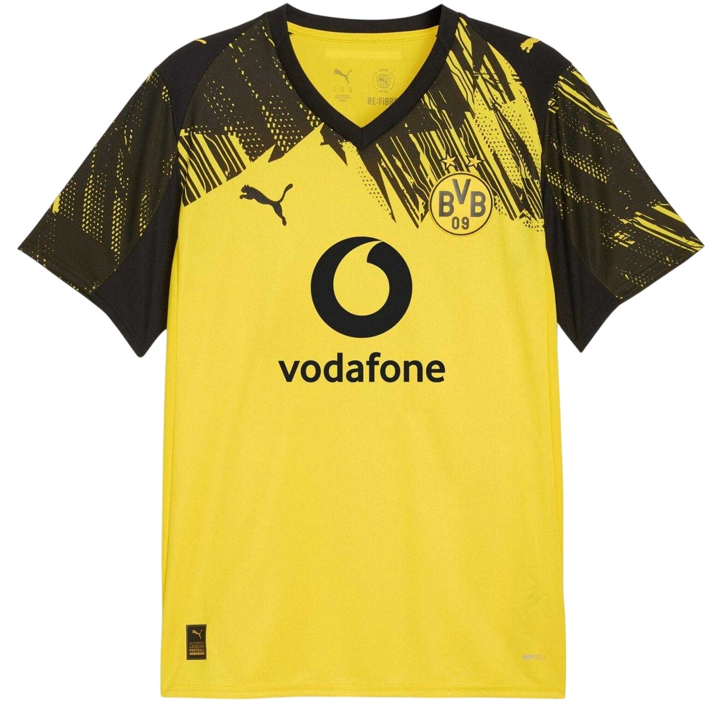Yellow-Black - Front - Borussia Dortmund Mens 2025-26 Short-Sleeved Home Jersey