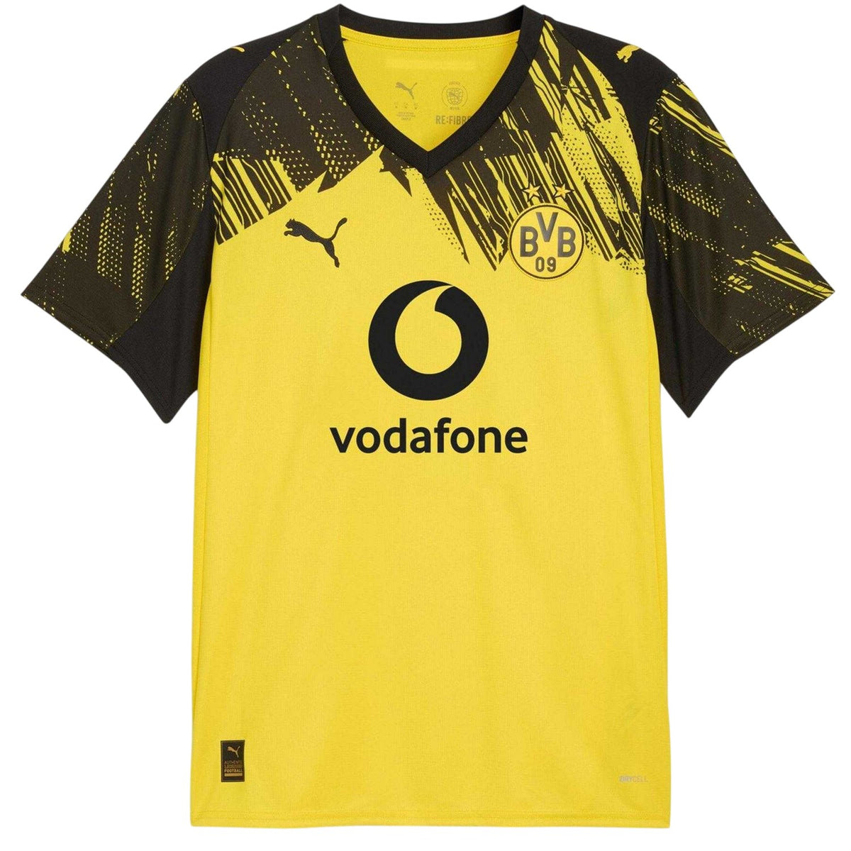 Yellow-Black - Front - Borussia Dortmund Mens 2025-26 Short-Sleeved Home Jersey