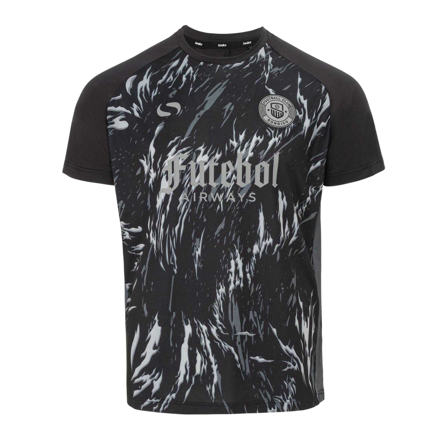 Black - Front - Sondico Mens Football Jersey