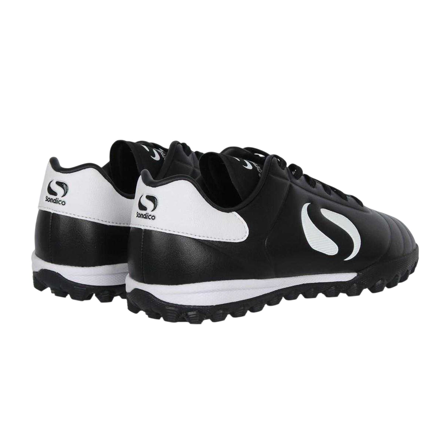 Black-White - Back - Sondico Childrens-Kids Strike Astro Turf Trainers