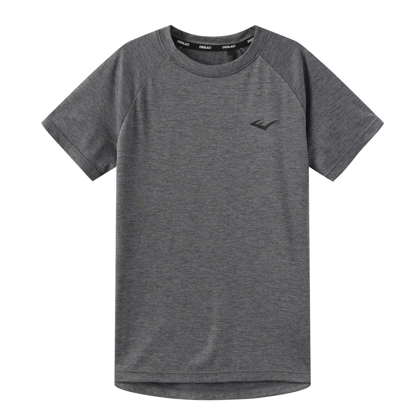 Charcoal Marl - Front - Everlast Childrens-Kids Flex Logo T-Shirt