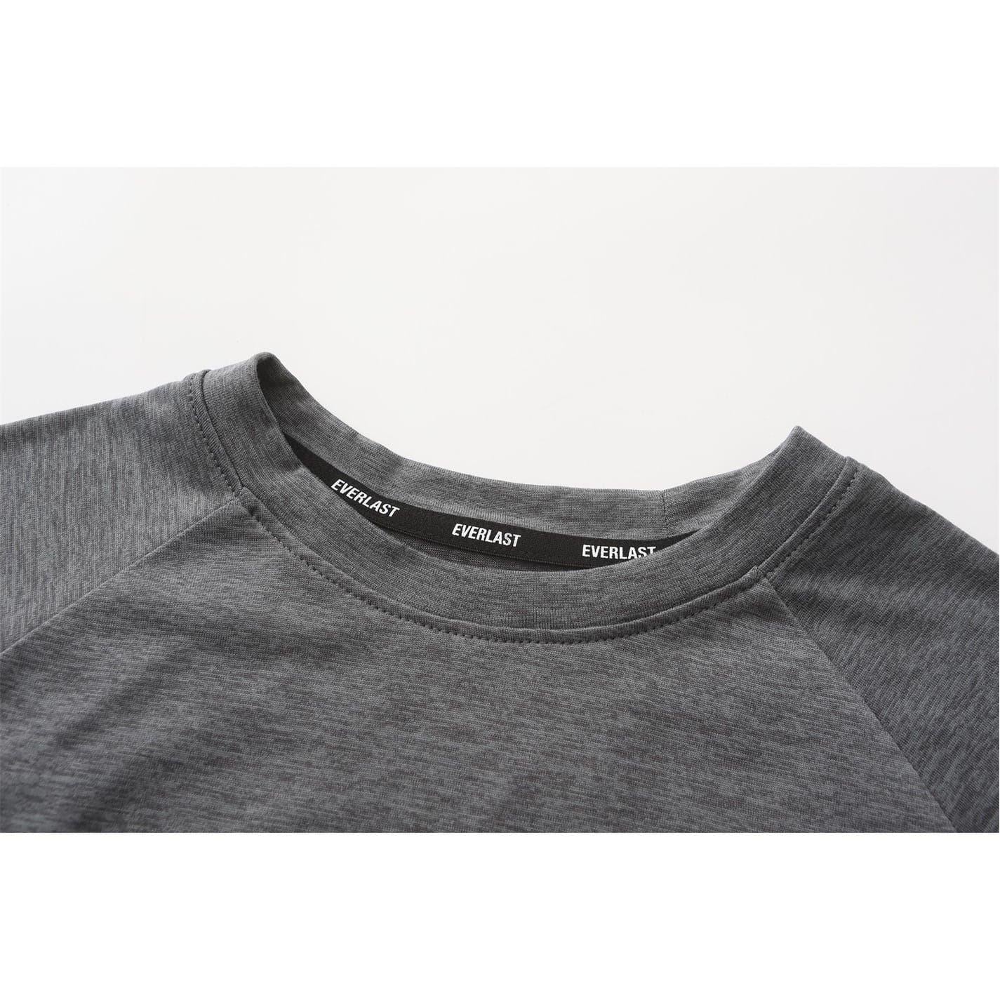 Charcoal Marl - Side - Everlast Childrens-Kids Flex Logo T-Shirt