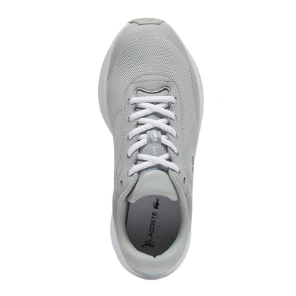 Grey-White - Side - Lacoste Mens Neo Runbase Mesh Cushioned Trainers