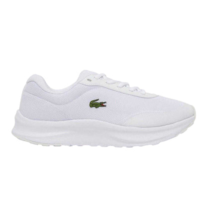 White - Front - Lacoste Mens Neo Runbase Mesh Cushioned Trainers