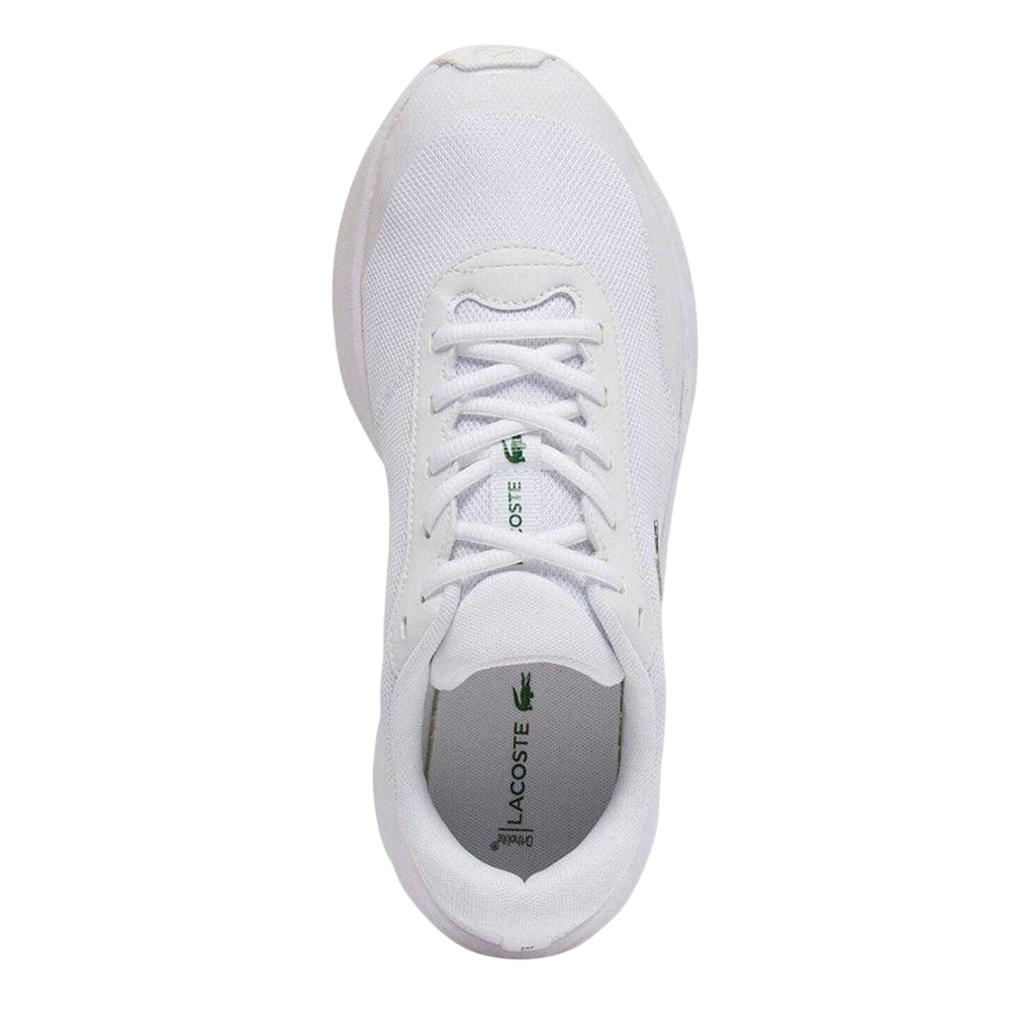 White - Side - Lacoste Mens Neo Runbase Mesh Cushioned Trainers