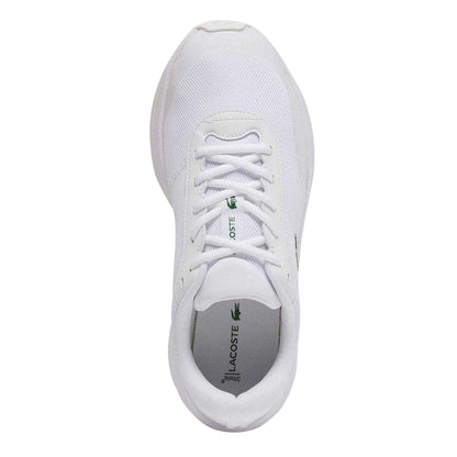 White - Side - Lacoste Mens Neo Runbase Mesh Cushioned Trainers