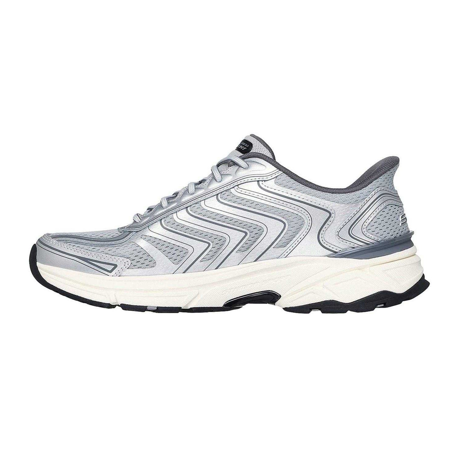 Slate-Grey - Back - Skechers Mens Mesh Lace Up Trainers