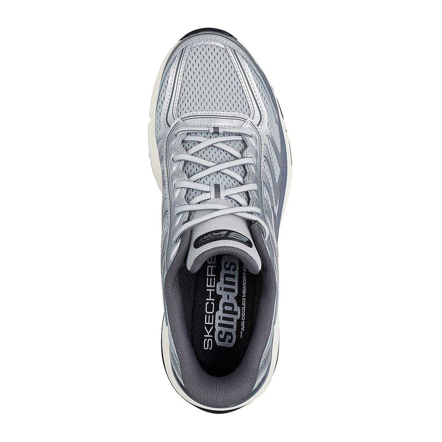 Slate-Grey - Side - Skechers Mens Mesh Lace Up Trainers