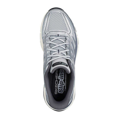 Slate-Grey - Side - Skechers Mens Mesh Lace Up Trainers
