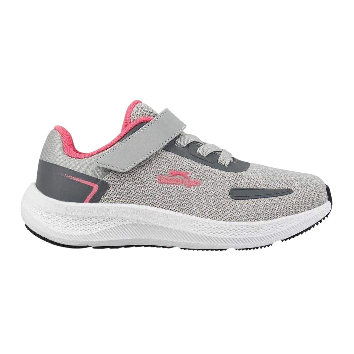 Grey-Pink - Front - Slazenger Childrens-Kids Assent Trainers