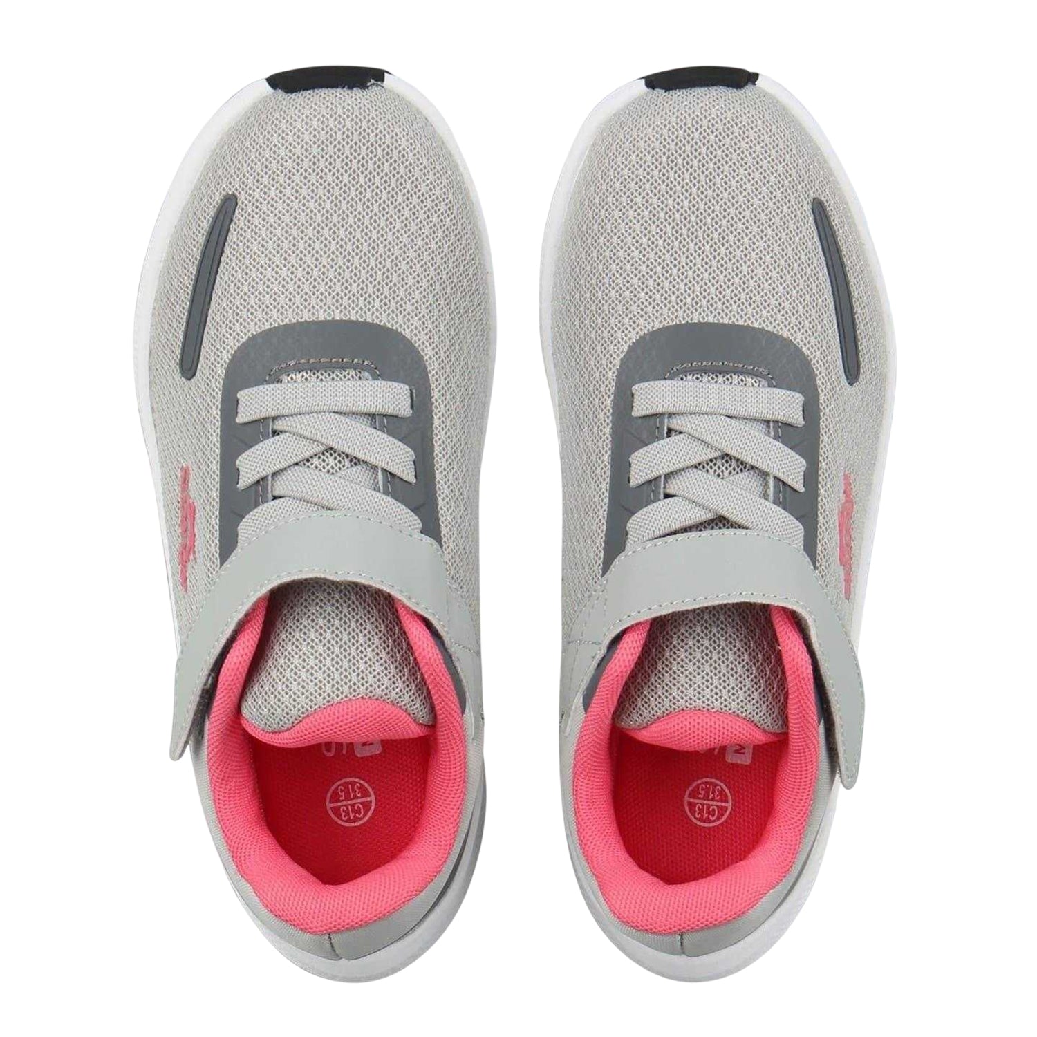 Grey-Pink - Side - Slazenger Childrens-Kids Assent Trainers