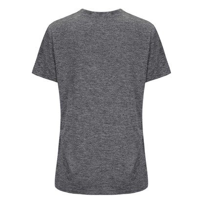 Charcoal - Back - USA Pro Womens-Ladies Plain V Neck T-Shirt