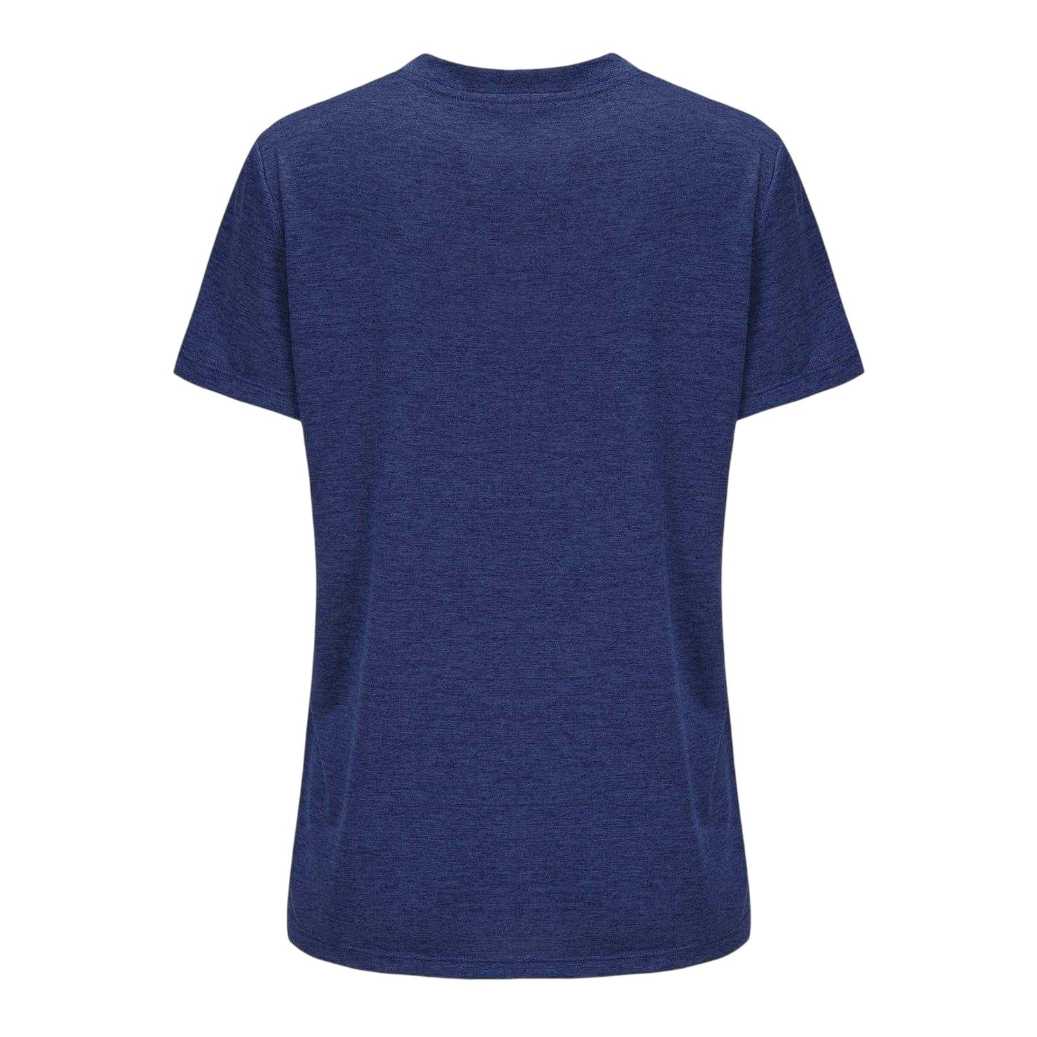 Navy - Back - USA Pro Womens-Ladies Plain V Neck T-Shirt