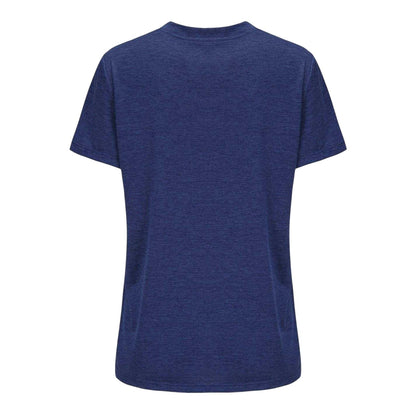 Navy - Back - USA Pro Womens-Ladies Plain V Neck T-Shirt