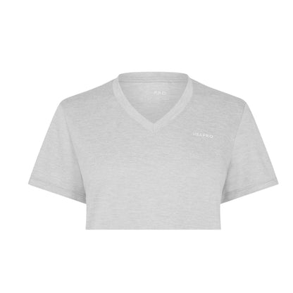 Sage - Side - USA Pro Womens-Ladies Plain V Neck T-Shirt