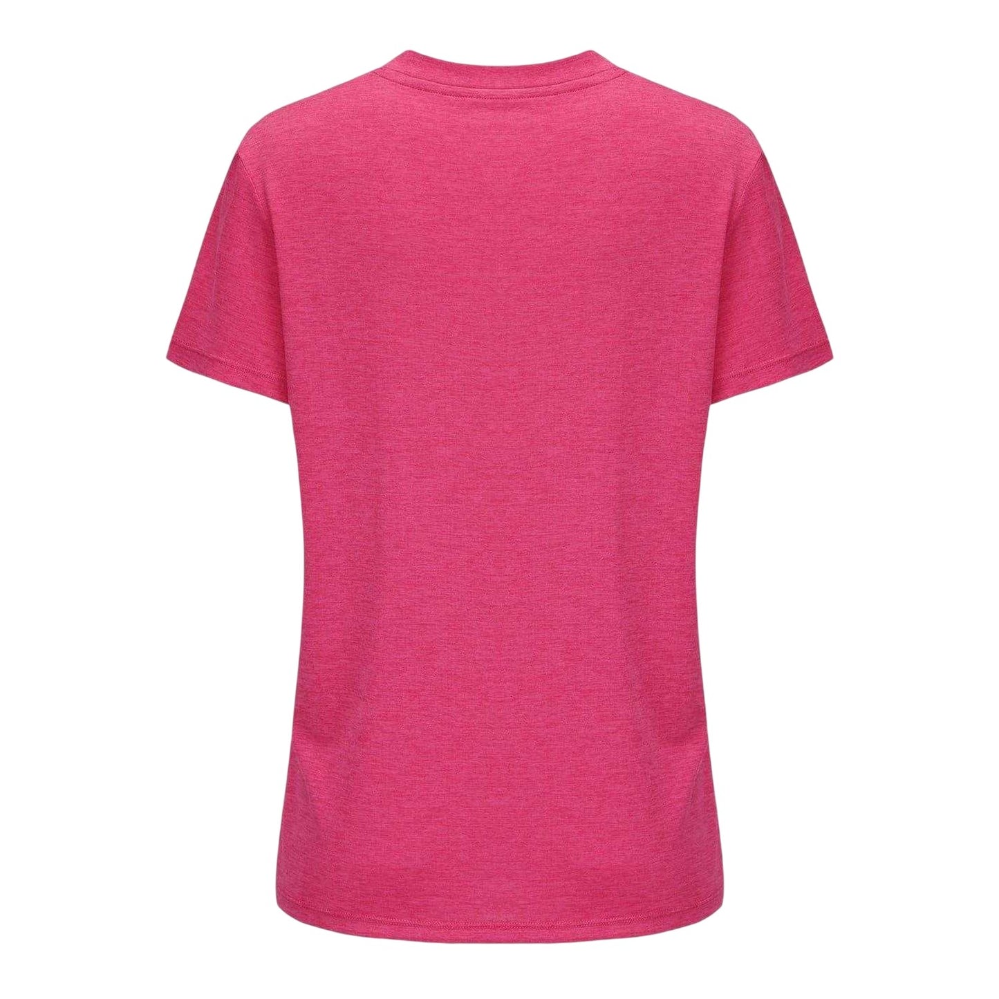 Bright Pink - Back - USA Pro Womens-Ladies Plain V Neck T-Shirt