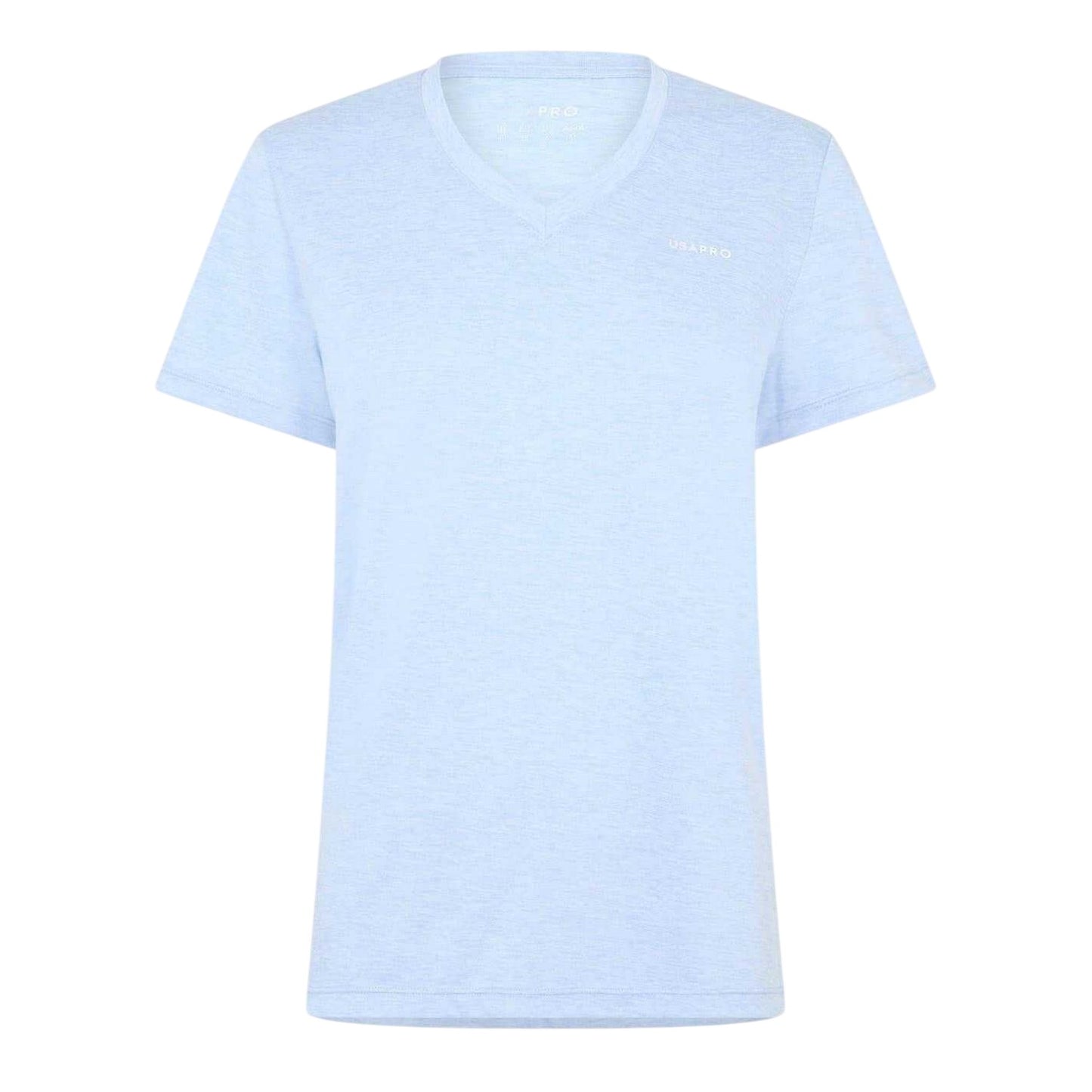 Brunnera Blue - Front - USA Pro Womens-Ladies Plain V Neck T-Shirt