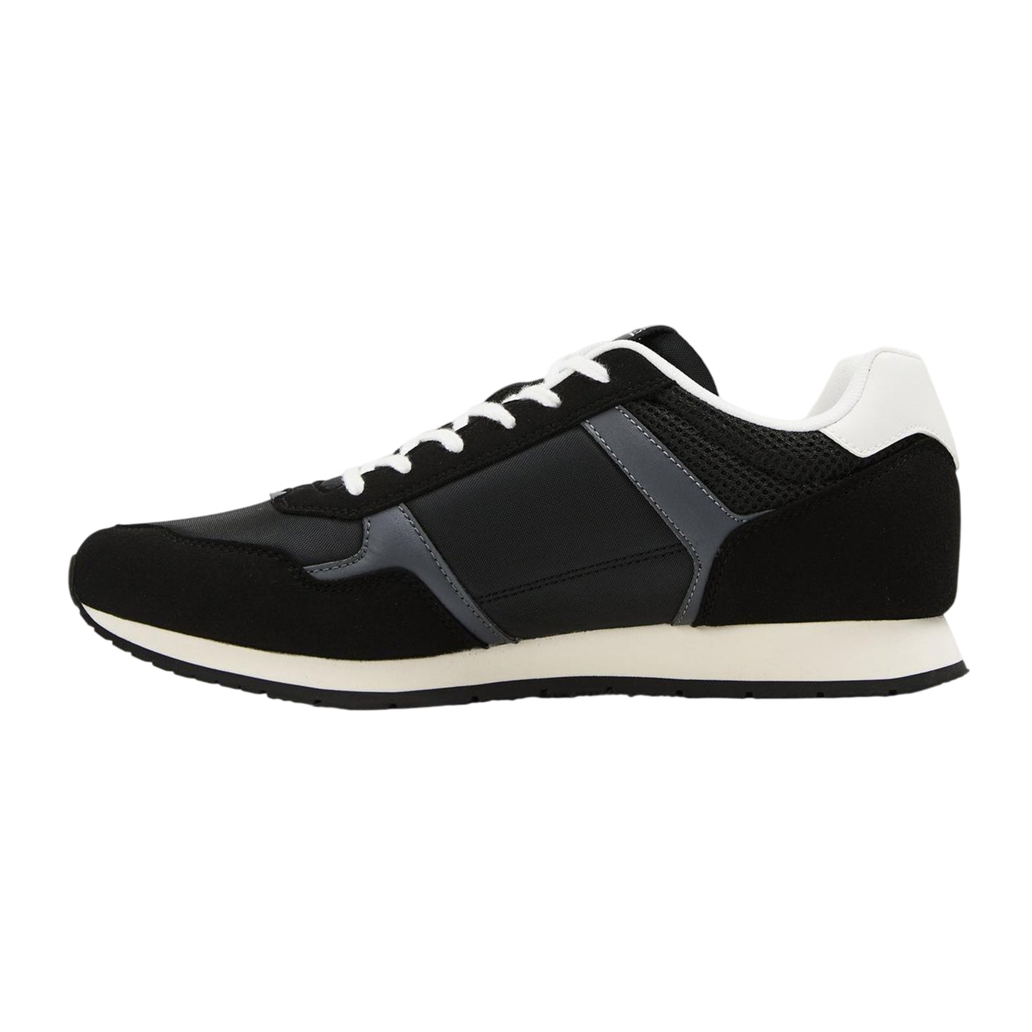 Black - Back - Tommy Jeans Mens Round Toe Running Trainers