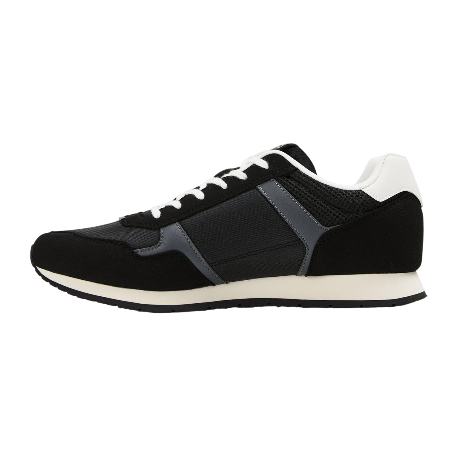Black - Back - Tommy Jeans Mens Round Toe Running Trainers
