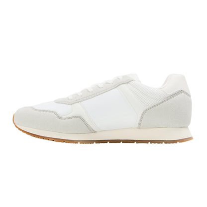 Ecru - Back - Tommy Jeans Mens Round Toe Running Trainers