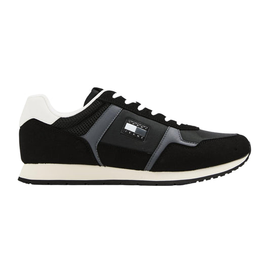 Black - Front - Tommy Jeans Mens Round Toe Running Trainers