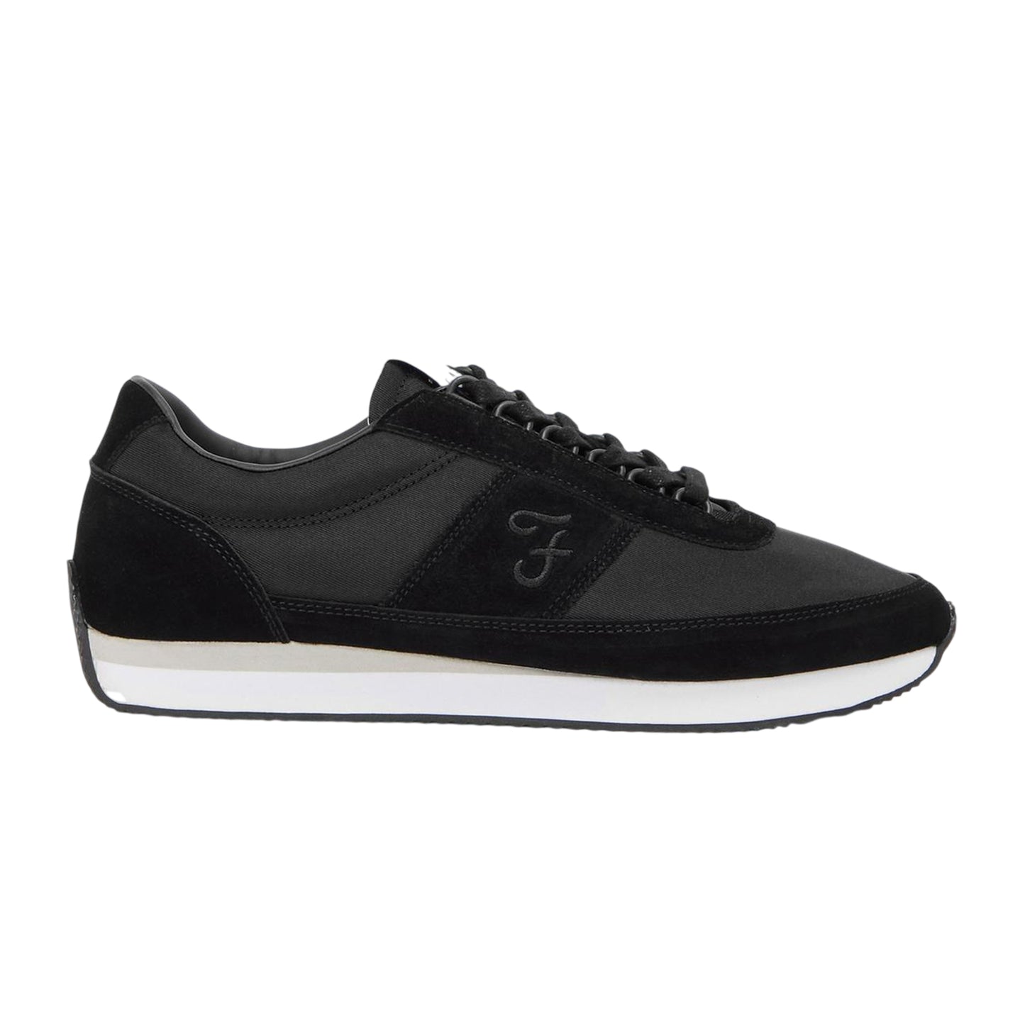 Black - Front - Farah Mens Darton Dual Fabric Trainers