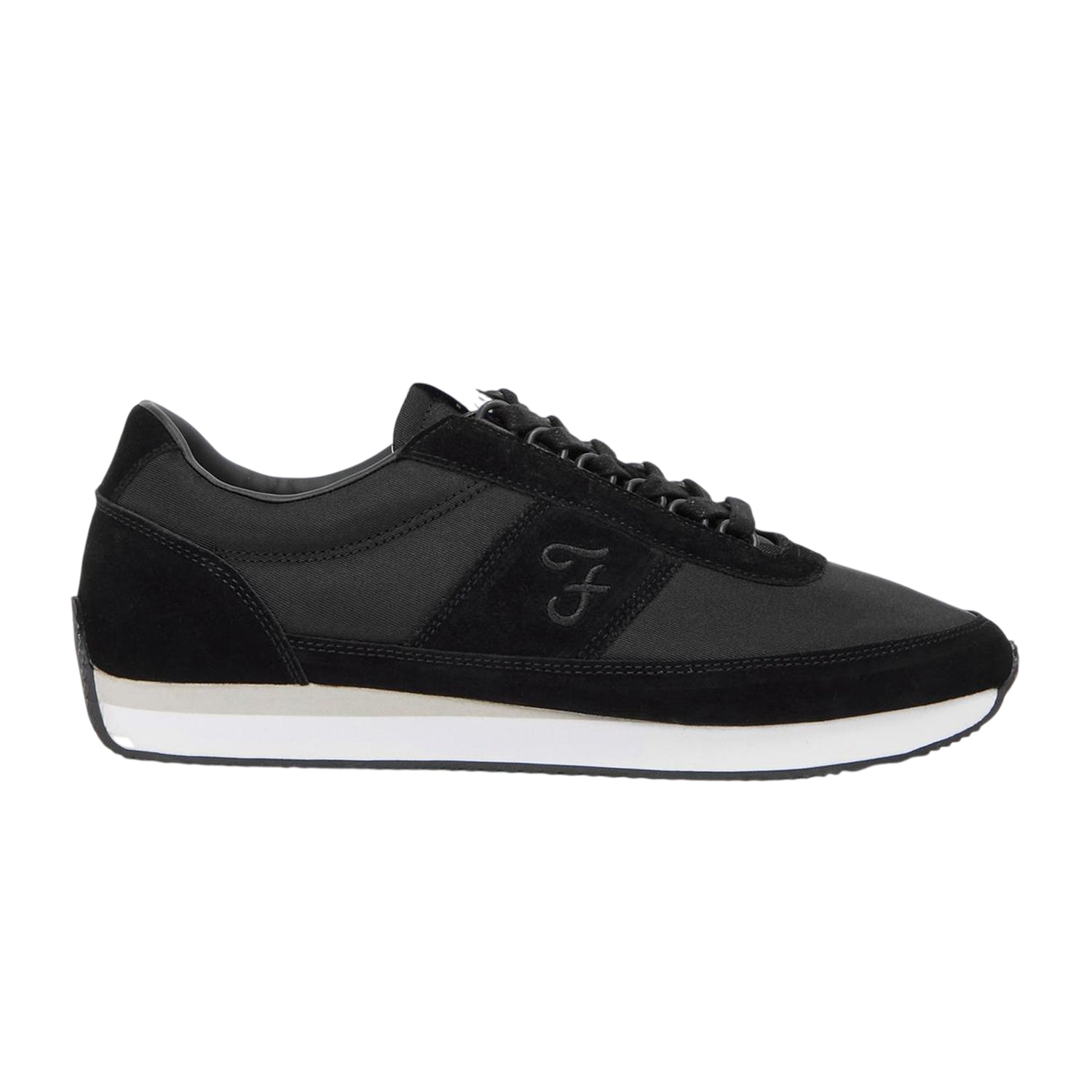 Black - Front - Farah Mens Darton Dual Fabric Trainers